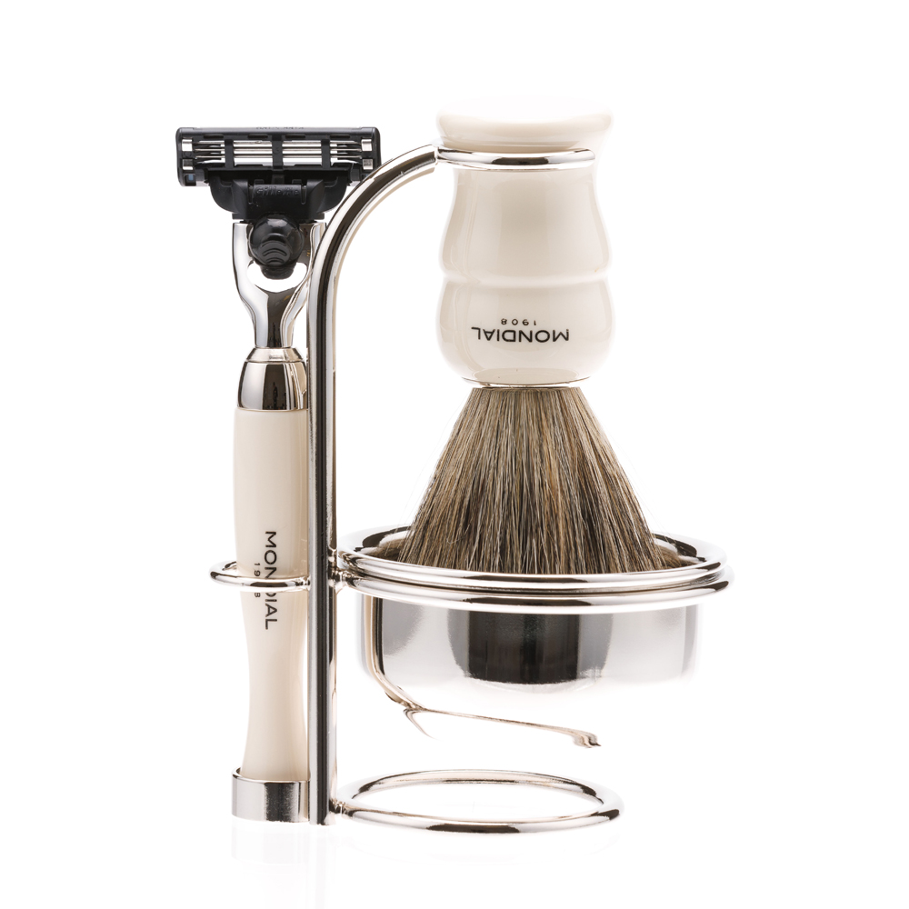 Бритвенный набор: станок, помазок, подставка, чаша MONDIAL M-1181