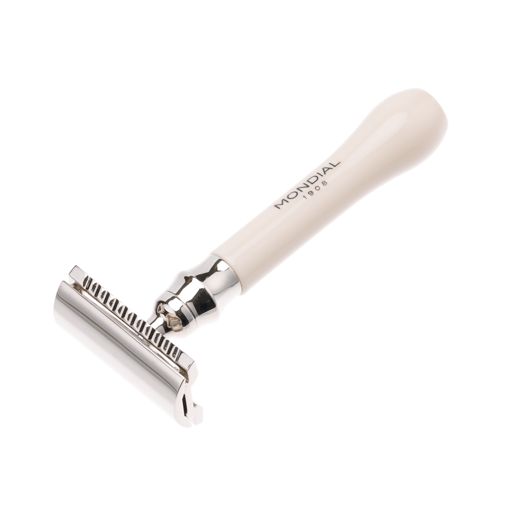 Бритвенный набор: классический Т-образный станок, помазок, подставка MONDIAL ST-335-AST