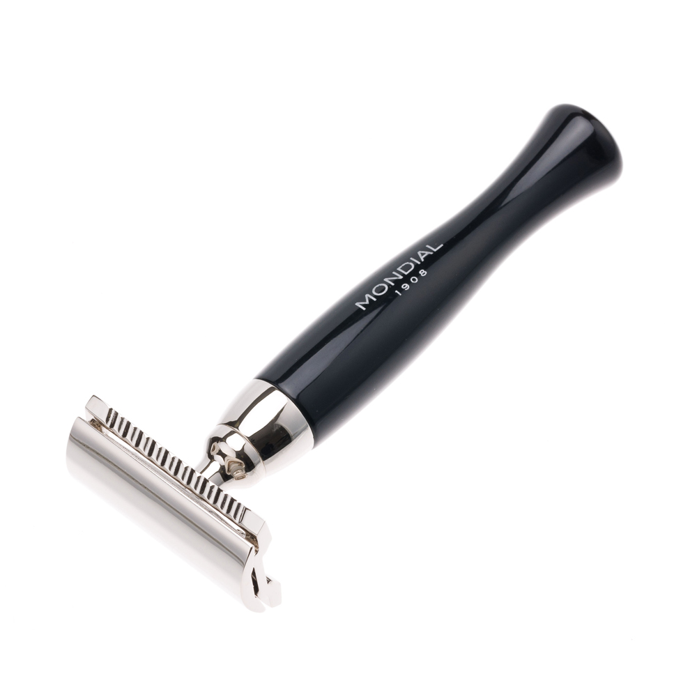 Бритвенный набор: классический Т-образный станок, помазок, подставка MONDIAL ST-335-NST