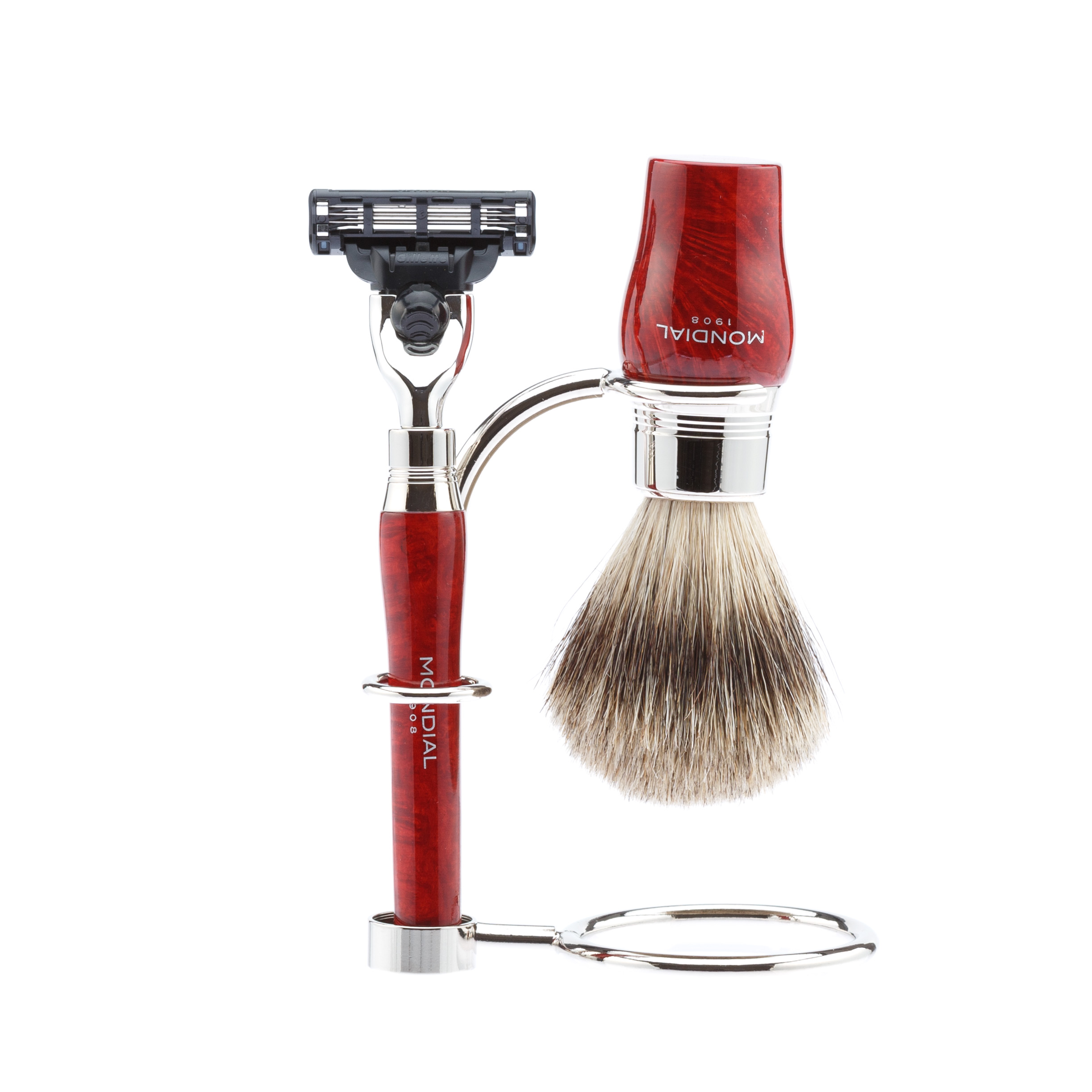 Бритвенный набор: станок, помазок, подставка MONDIAL ST-VIE-R-II-M3